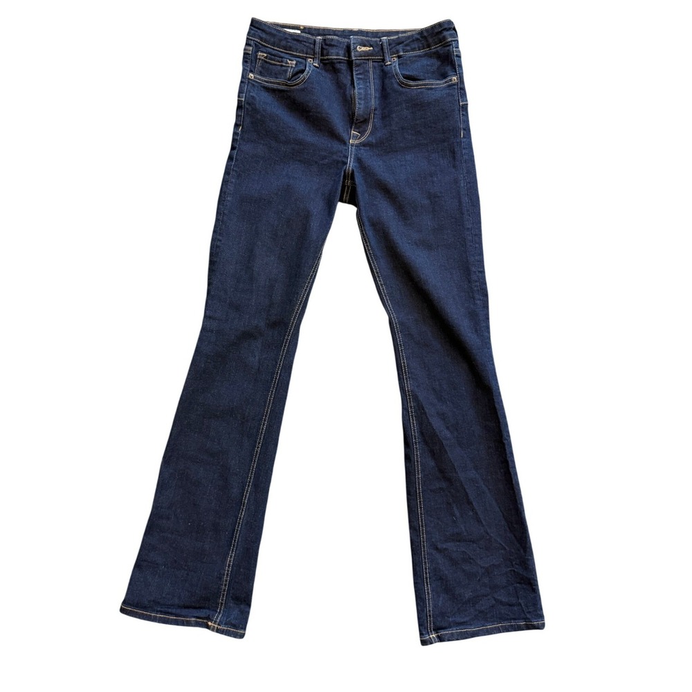 Zara Dark Wash Bootcut High Rise Jeans Blue Denim Size 10 (US)